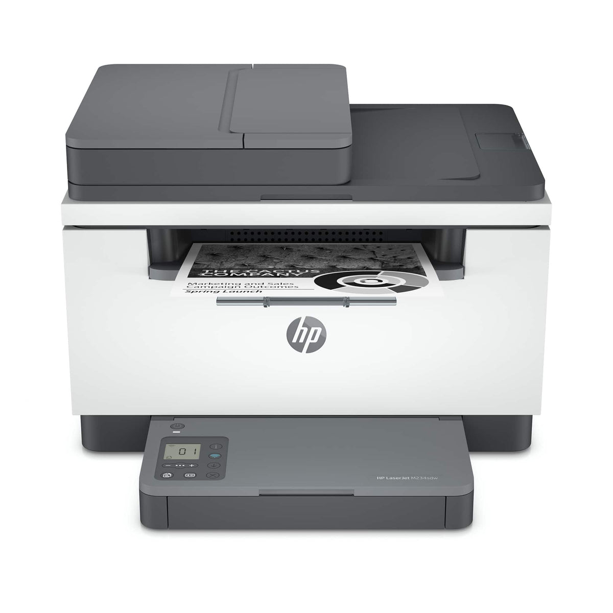 HP - LaserJet M234sdw Wireless AI-Enabled Black-and-White Laser Printer - White & Slate