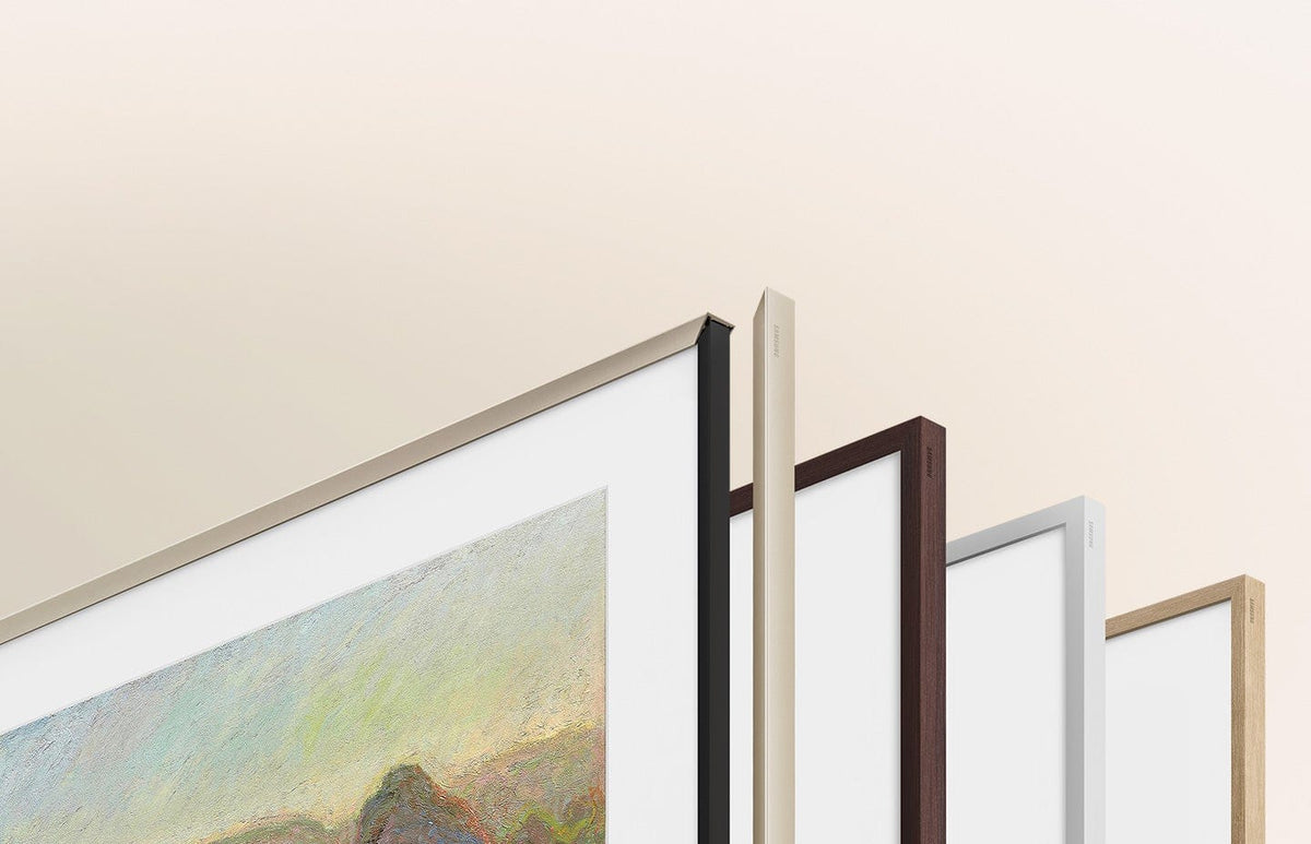 Samsung - 50" The Frame Customizable Bezel - Modern - White