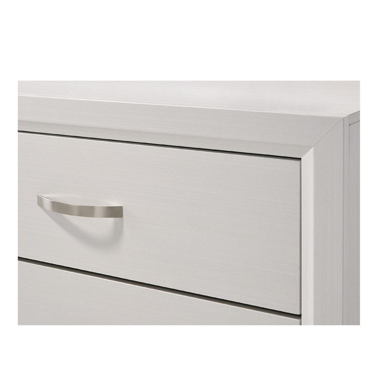 2 Drawer Nightstand With Handles Furniture For Bedroom - White