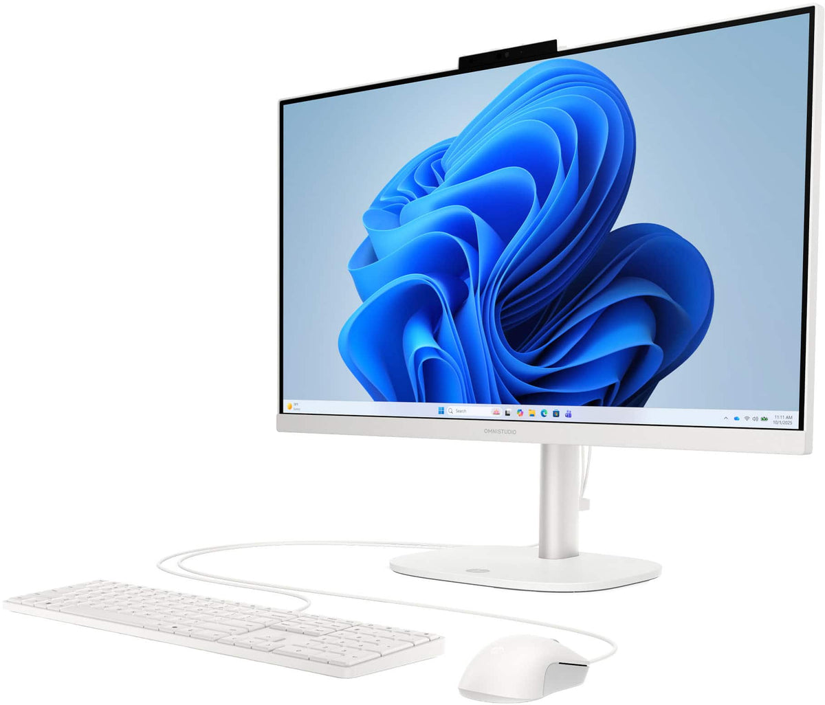 HP - OmniStudio 23.8" Full HD All-in-One - Intel N150 Processor - 8GB Memory - 128GB UFS - Cashmere White