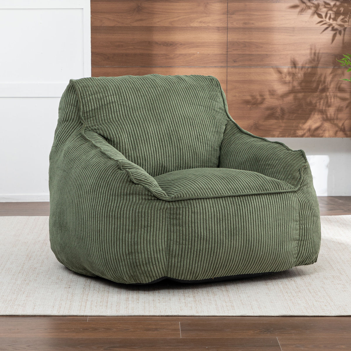 Sillón tipo puf cómodo con relleno, asiento mullido y acogedor