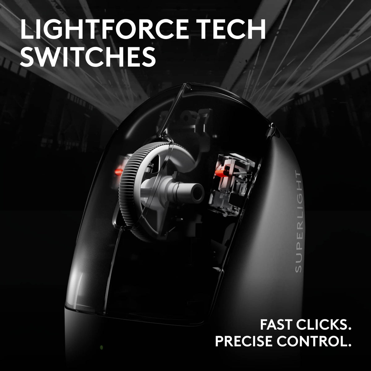 Logitech - PRO X SUPERLIGHT 2c LIGHTSPEED Lightweight Compact Wireless Optical HERO 2 Sensor 44 000 DPI Gaming Mouse for PC - Wireless - White