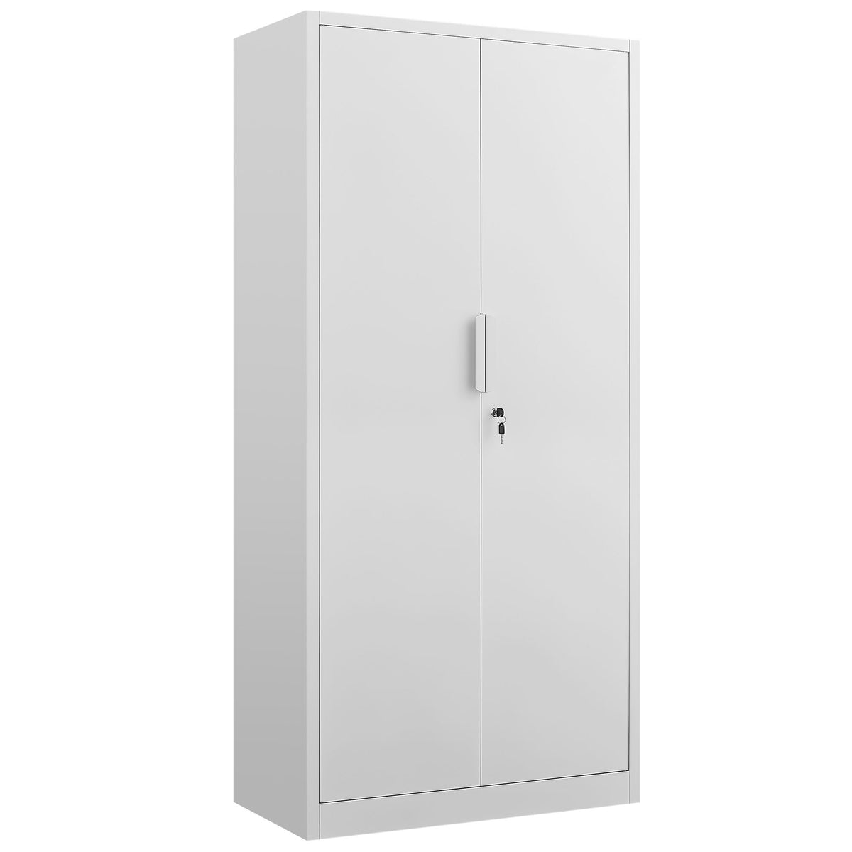 2 Door File Cabinet With Lock, 4 Adjustable Shelves, Heavy-Duty