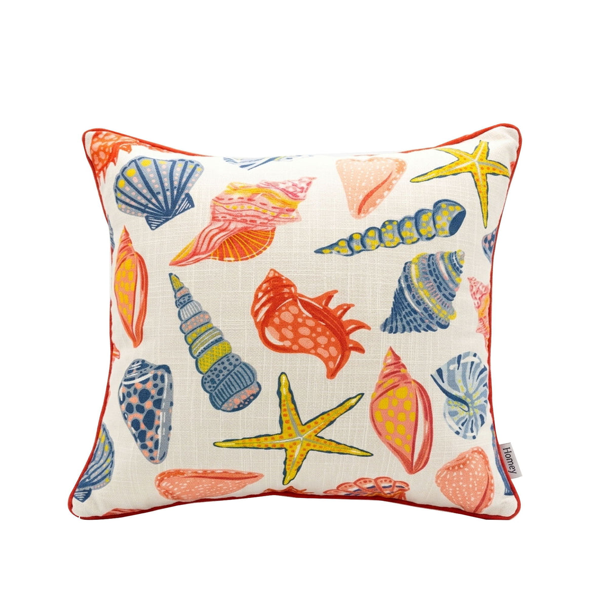 Cojines decorativos cuadrados de exterior color coral (Set de 2) - Multicolor