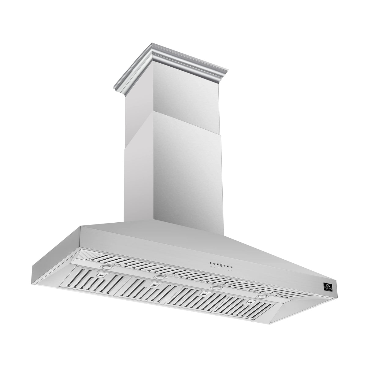 Forno Appliances - 60 inches - Externally Vented - Island Range Hood - Stainless Steel