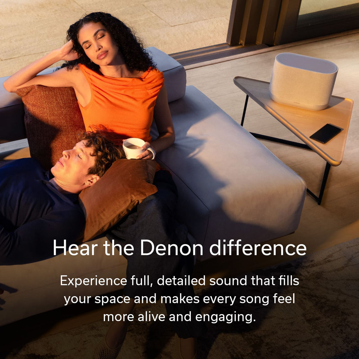 Denon - HOME 400 Wireless Smart Speaker - Stone