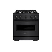 ZLINE - 30 in. Wide 4 Burner Classic Gas Range Convection Oven (CGRB-30) - Black Stainless Steel