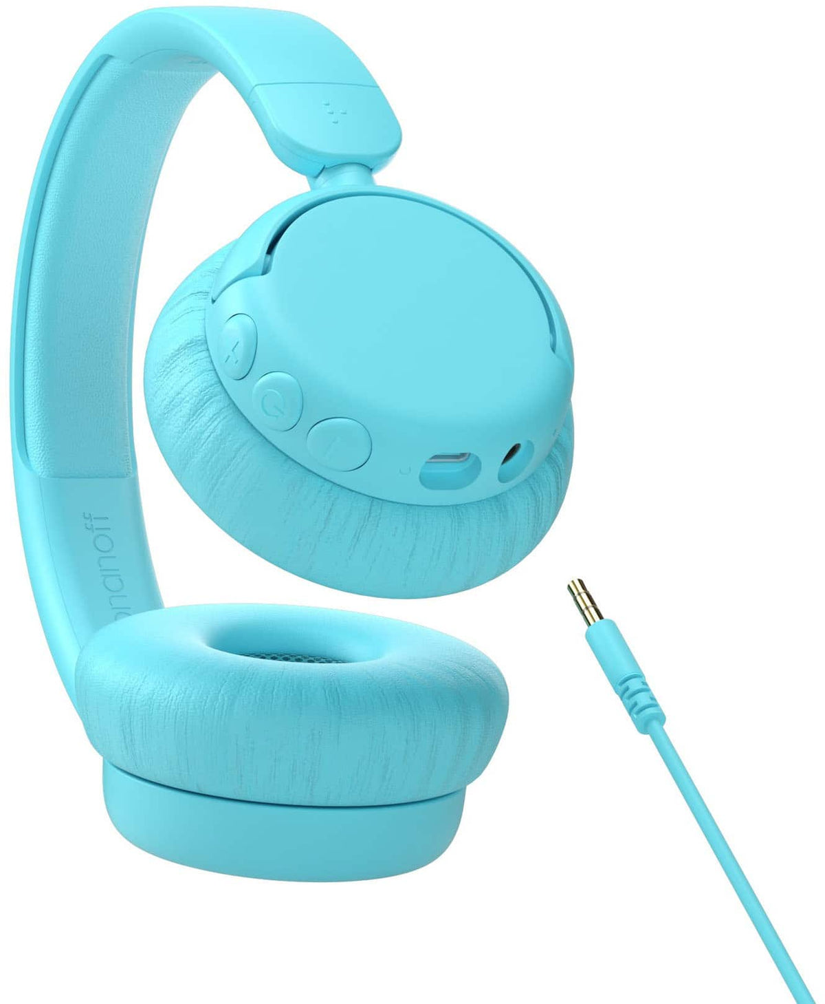 Made for Amazon BuddyPhones EcoTime Wireless SafeAudio Over-the-Ear Youth Headset, Bluetooth (Ages 6+) - Turquoise