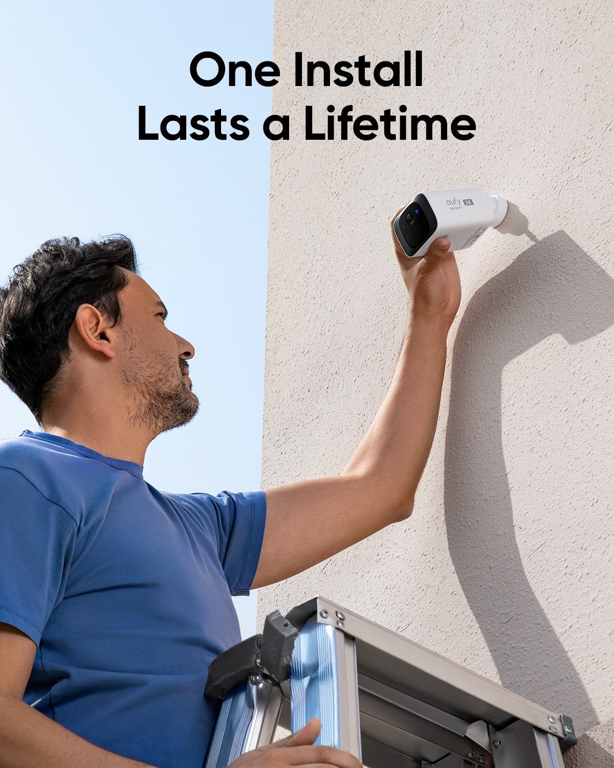 eufy - SoloCam S220, 2-Outdoor Wireless 2K Solar Powered Security Cameras with Homebase 3 - White
