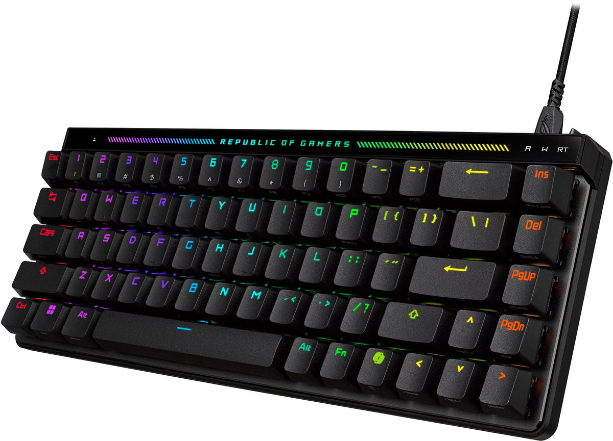 ASUS - ROG Falchion Ace 65% Wired Analog Gaming Keyboard with ROG HFX Magnetic Switches and Rapid Trigger Toggle - Black