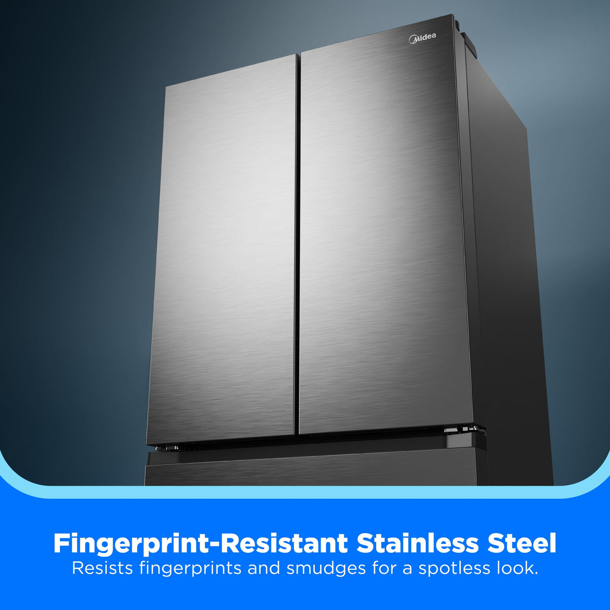 Midea - 32 cu. ft. Standard-Depth PLUS™ French Door Refrigerator + Water2Ways™ + Dual Icemaker + Extra-Large Capacity - Stainless Steel