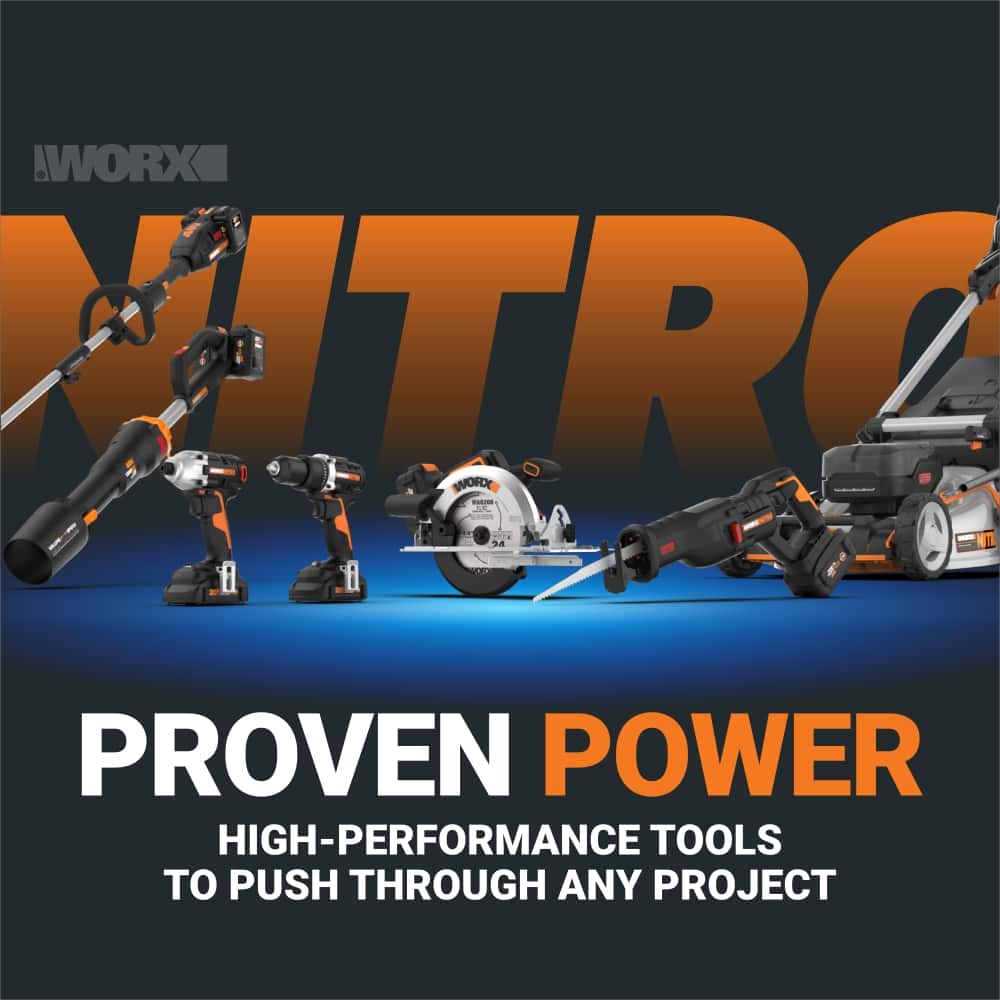 WORX - Nitro WX841L 20V 16GA Brushless Finish Nail Gun (Battery & Charger Included) - Black