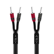 AudioQuest - Rocket 11 8' Speaker Cable with Banana > Banana SureGrip 300 Connectors - Black/Gray Stripes