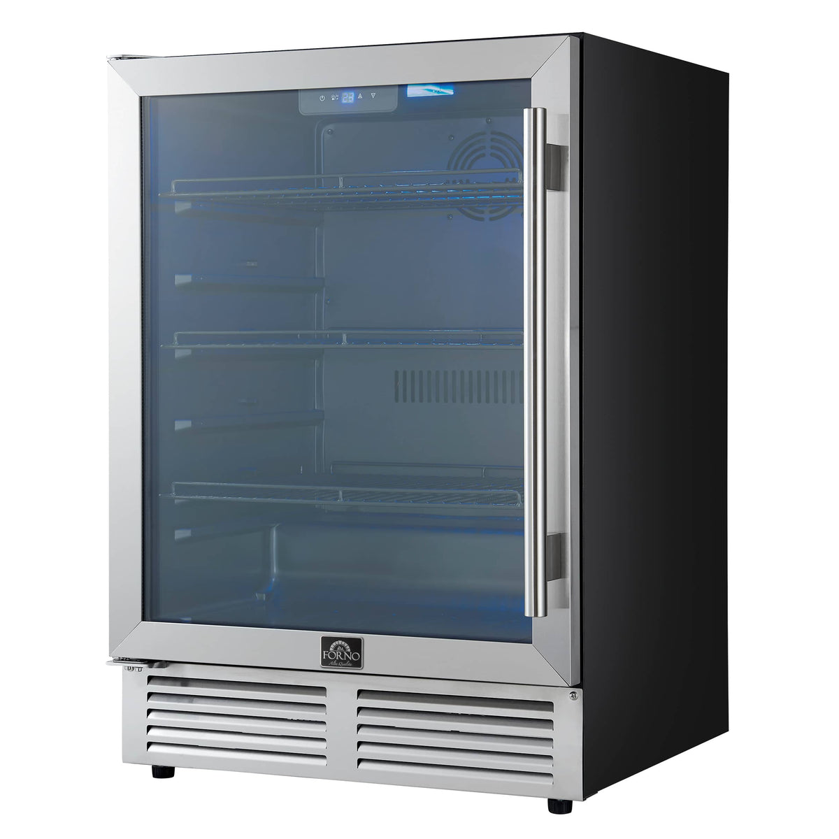 Forno Appliances - Frescolino 188-Can Convertible 4.8 Cu. Ft. 24" Wine Cooler - Stainless Steel