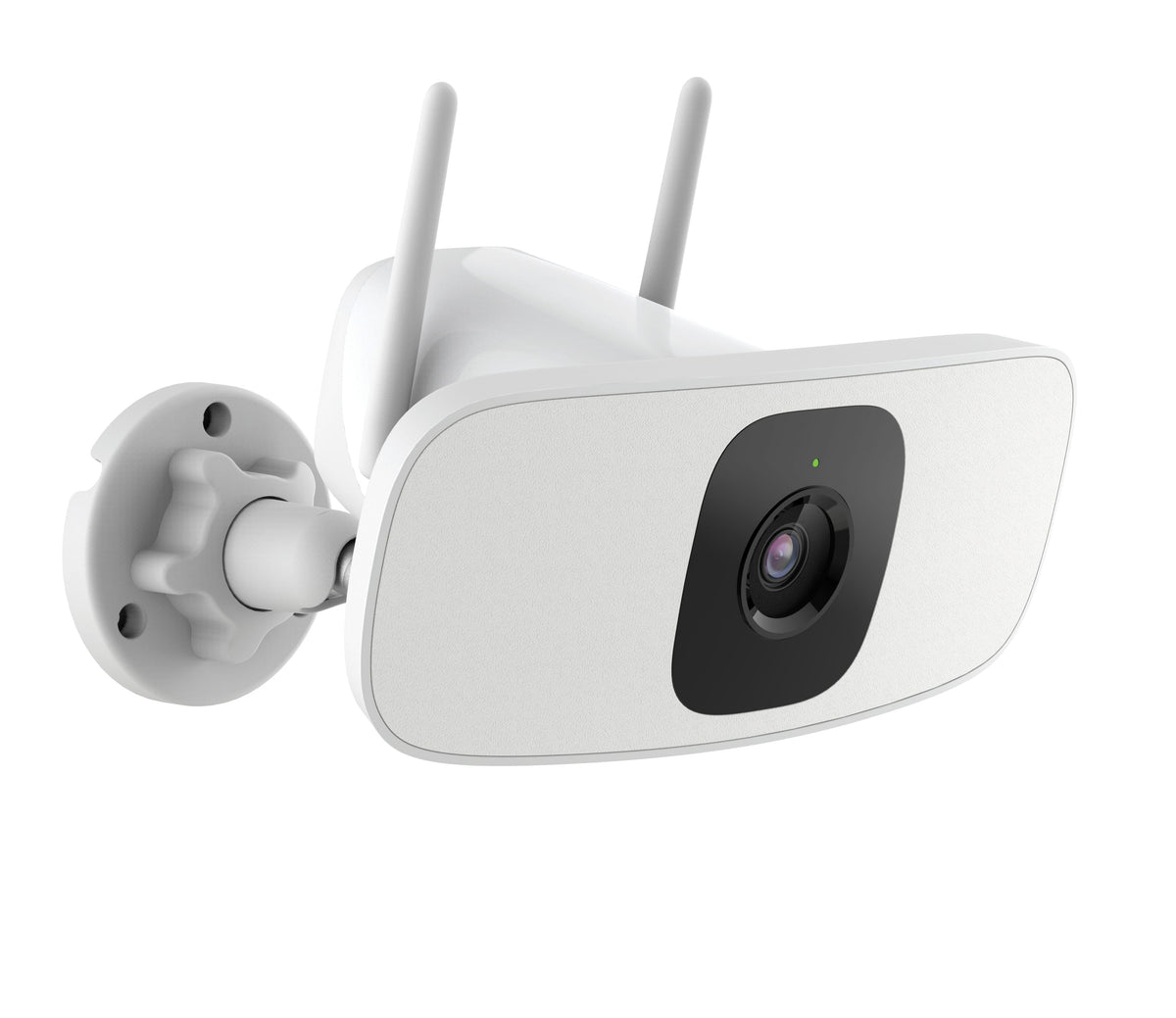 Lorex - Connect 2K Floodlight Wi-Fi Security Camera (with App Controlled Horizontal Pan) - White