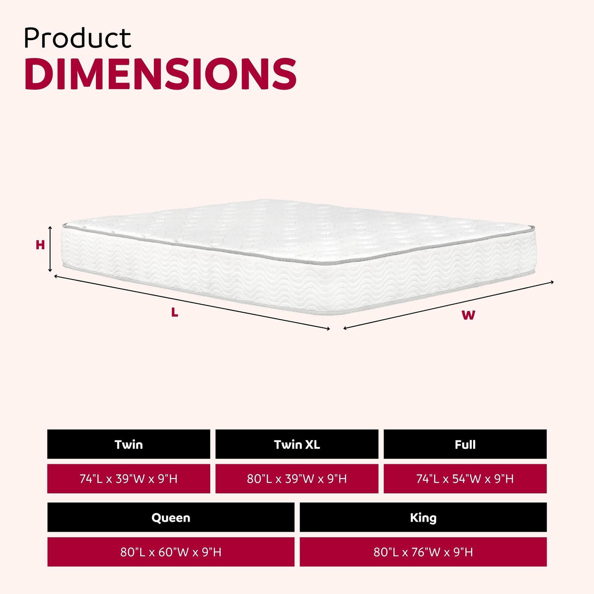 Premium 9" Medium Pocket Spring Mattress