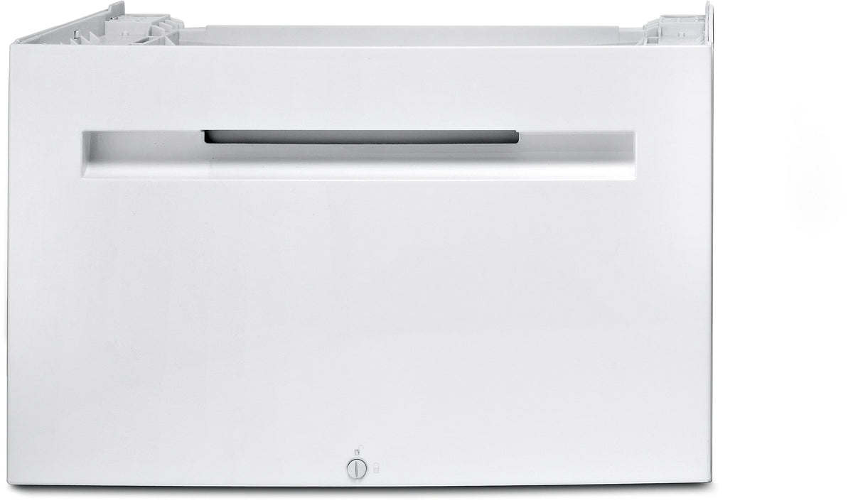 24 in. Wide Laundry Pedestal with Storage Drawer for Select Bosch Washers - White