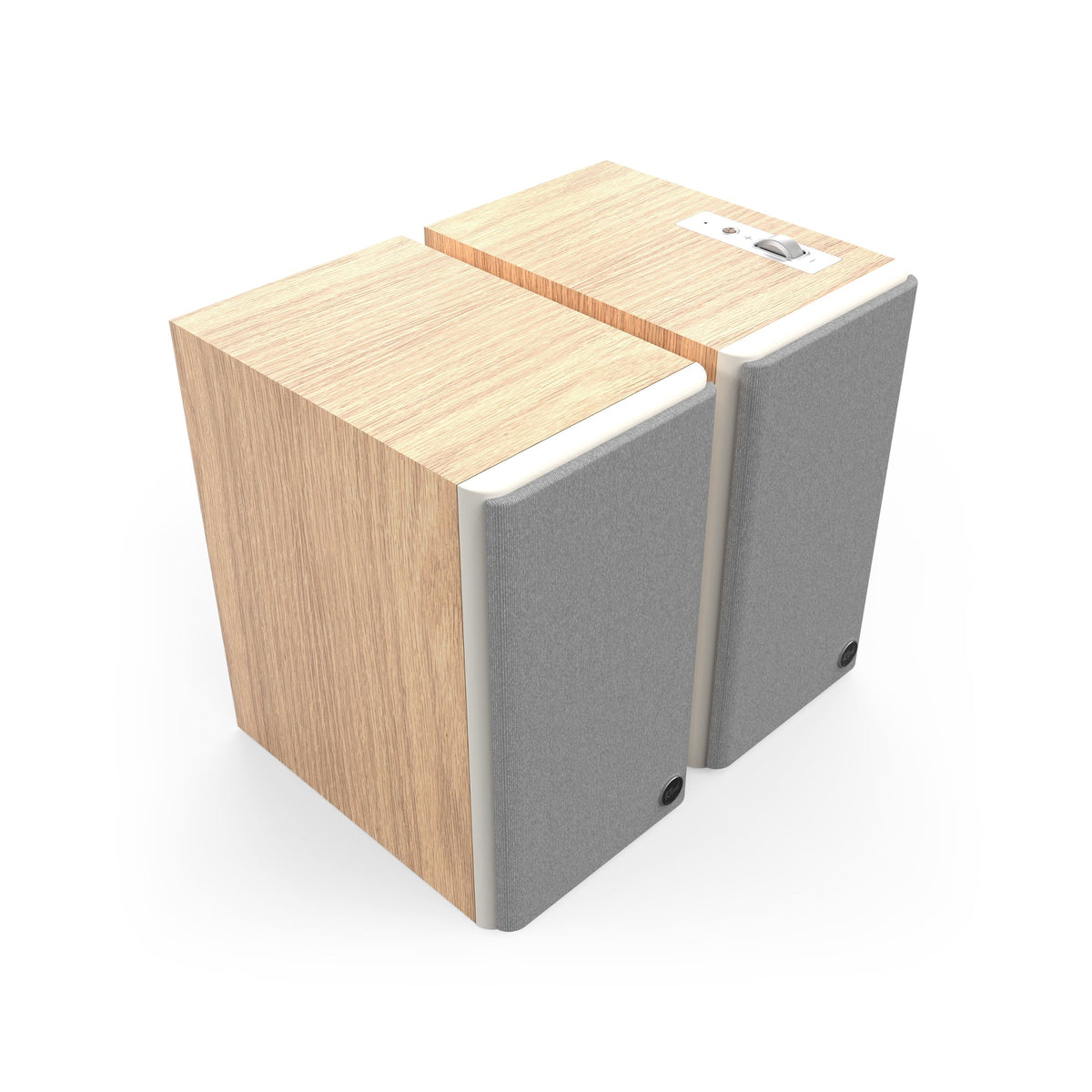 Klipsch - The Fives II Powered Bookshelf Speakers (Pair) - Red Oak