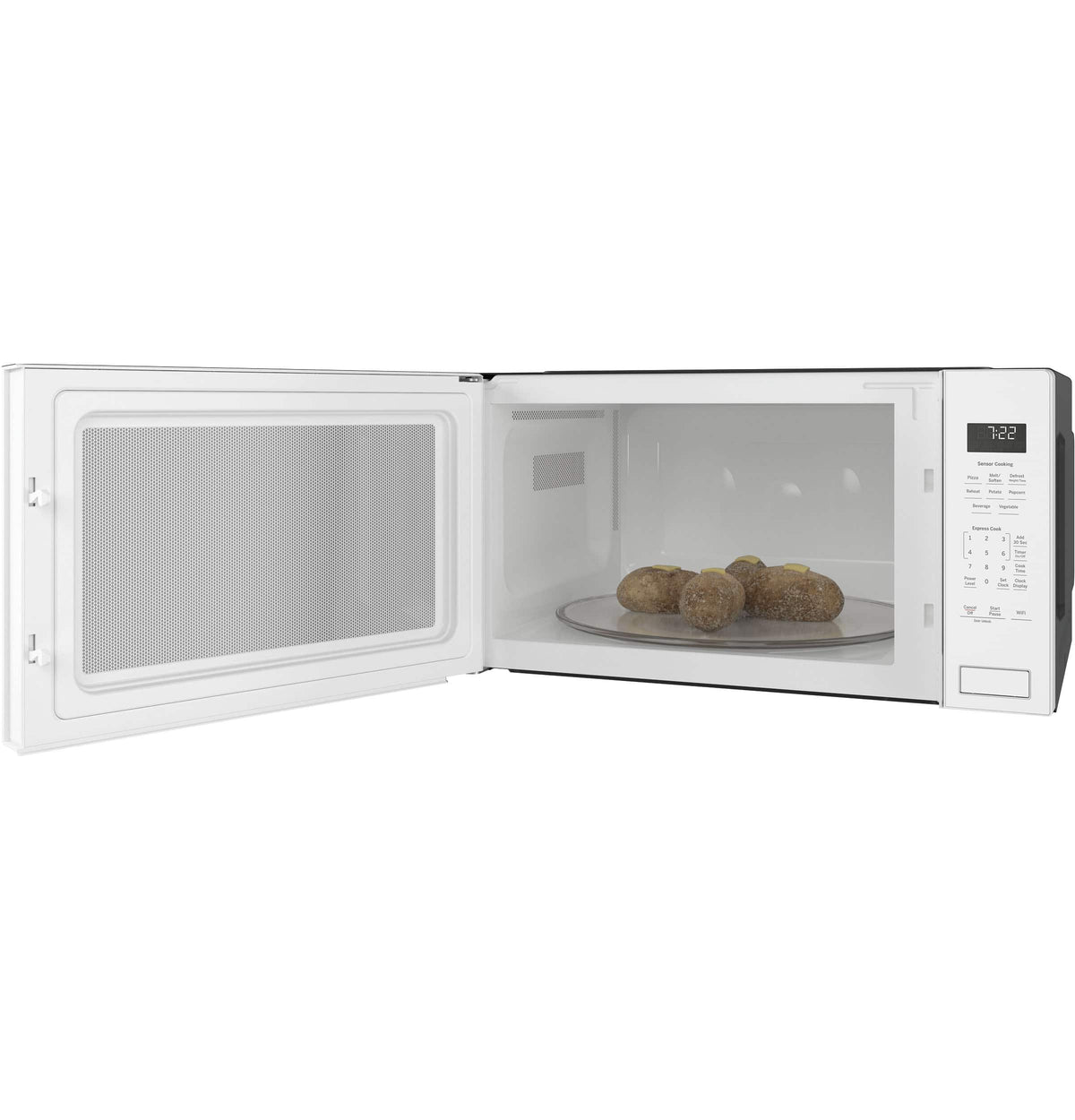 GE Profile - 2.2 Cu. Ft. Built-In Microwave with Sensor Cooking and Glass Touch Controls - White