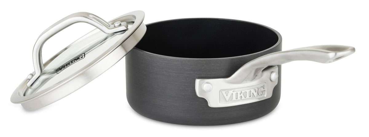 Viking - Hard Anodized Nonstick 1 Qt. Sauce Pan - Black/Gray/Silver
