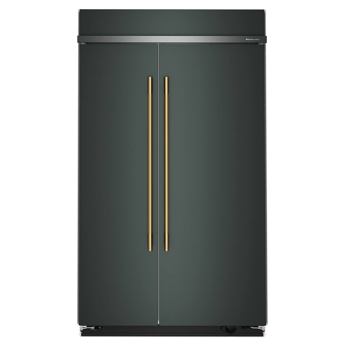 KitchenAid - 48 in. Wide 30 cu. ft. Built-In Side-by-Side Refrigerator with Platinum Interior - Juniper