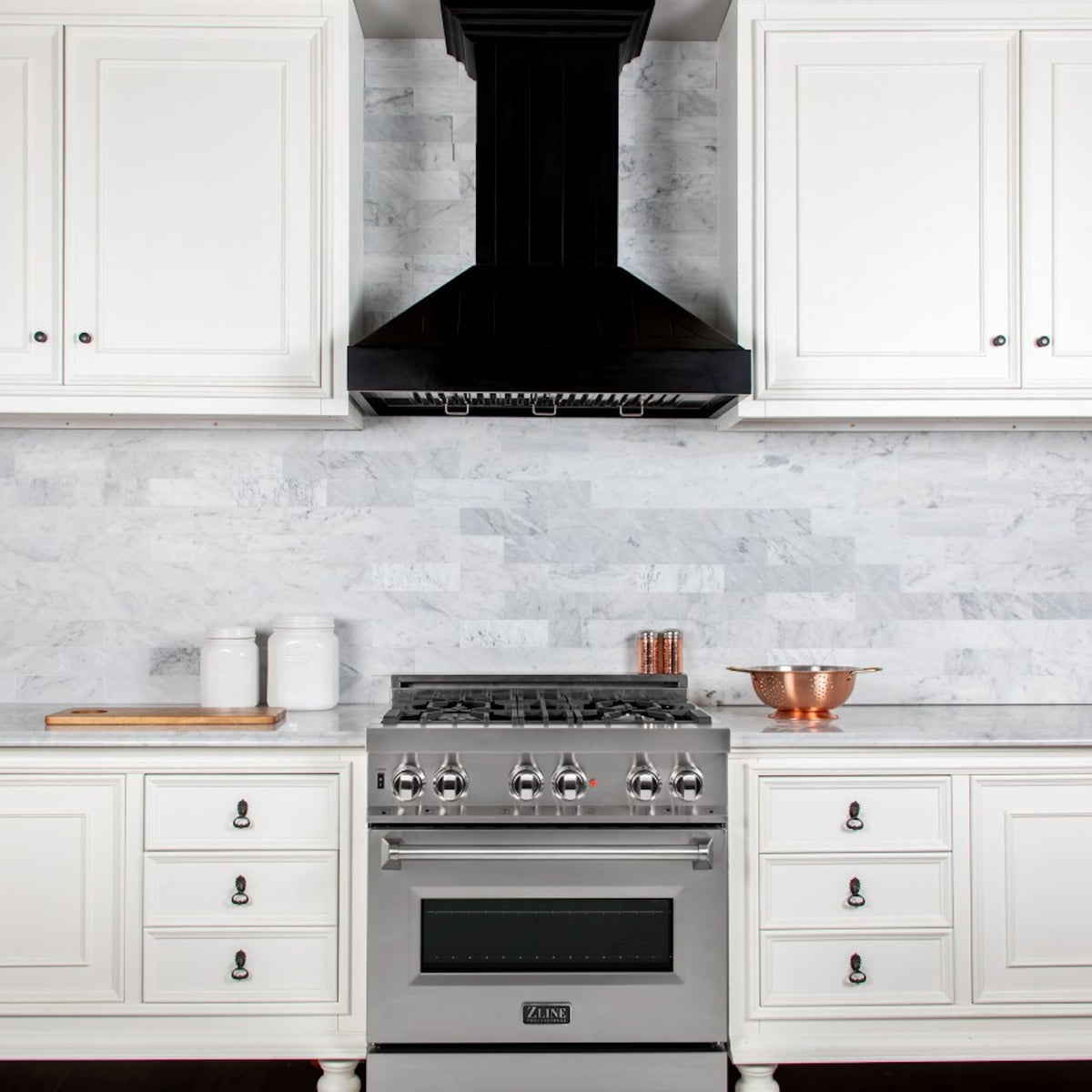 ZLINE - 36 inches - Externally Vented - Wall Range Hood - Black