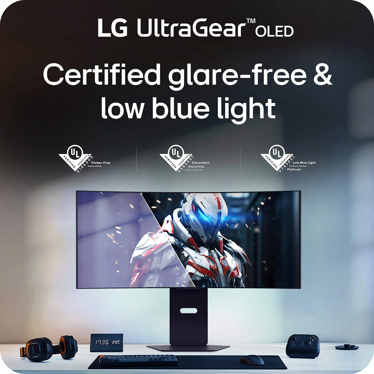 LG - UltraGear 34" OLED Curved WQHD 240Hz 0.03ms AMD FreeSync Premium Pro Gaming Monitor with HDR (DisplayPort, HDMI, USB-C) - Black