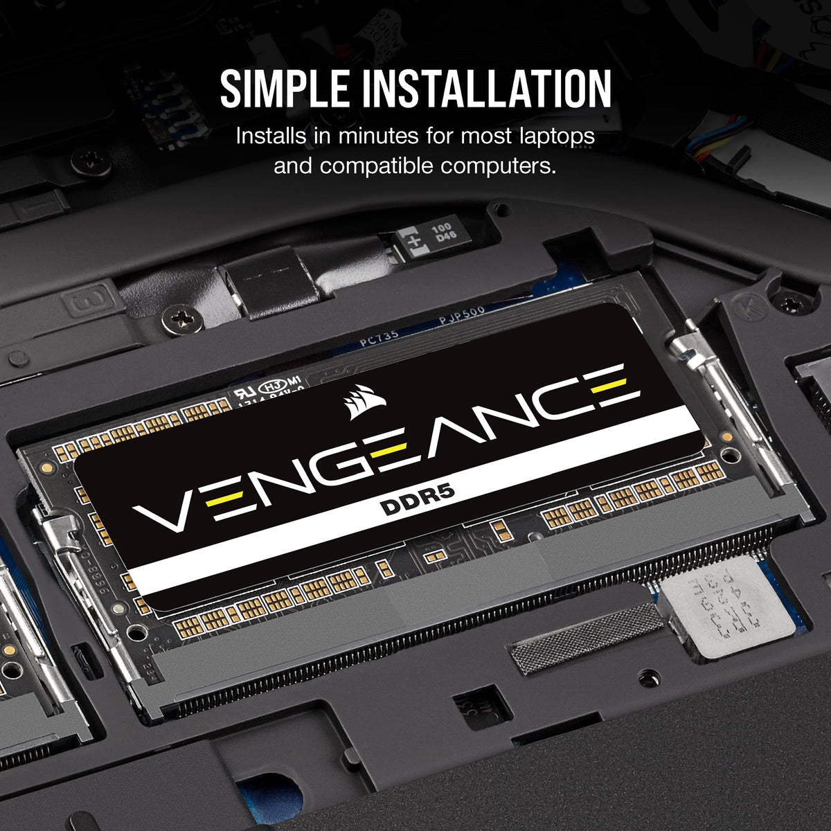 CORSAIR - VENGEANCE 32GB (1x32GB) DDR5 5600MHz C48 SODIMM Desktop Memory - Black