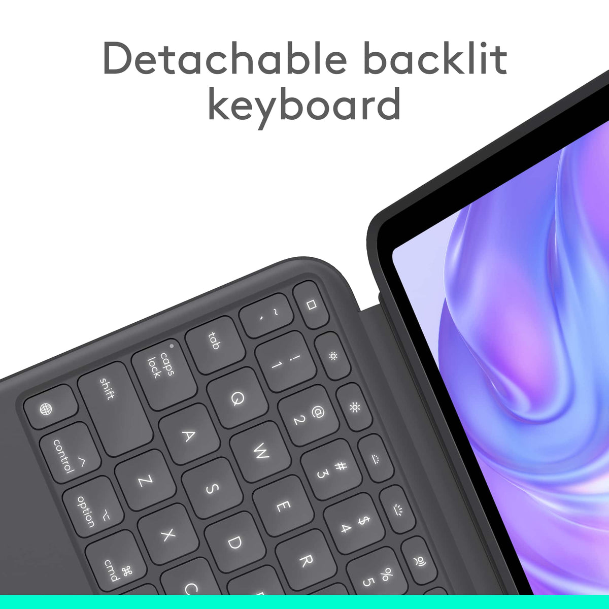 Logitech - Combo Touch for iPad Pro 11-inch (Latest Model)(M4 & M5) Keyboard Case with Detachable Keyboard and Trackpad - Graphite