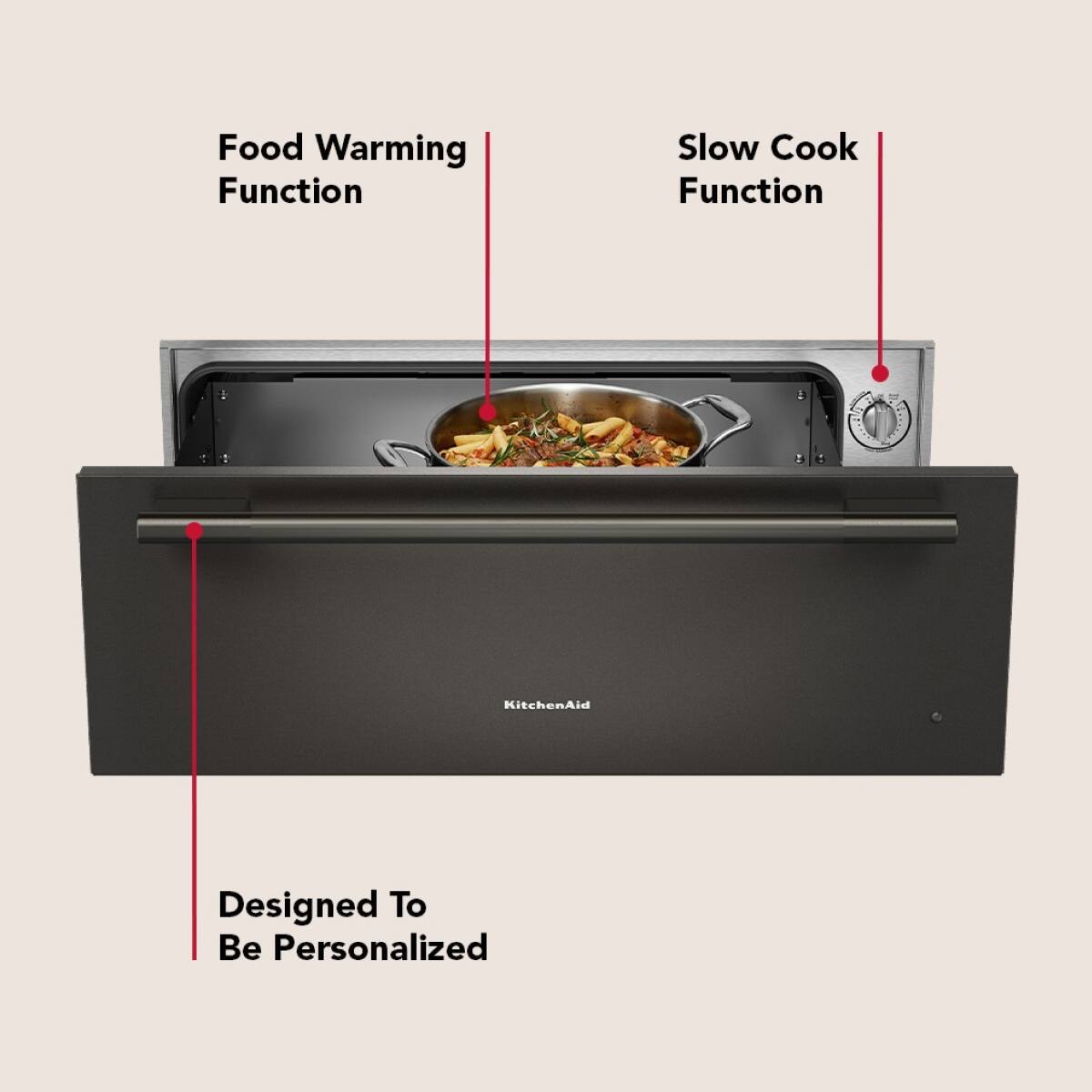 KitchenAid - 30" Slow Cook Warming Drawer - Black Ore