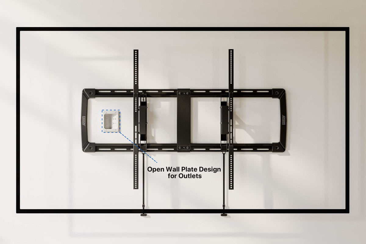 ErgoAV - 75″ -116″ Low Profile Extend, Swivel & Fixed TV Mount Model ERMLX1-01B - Black