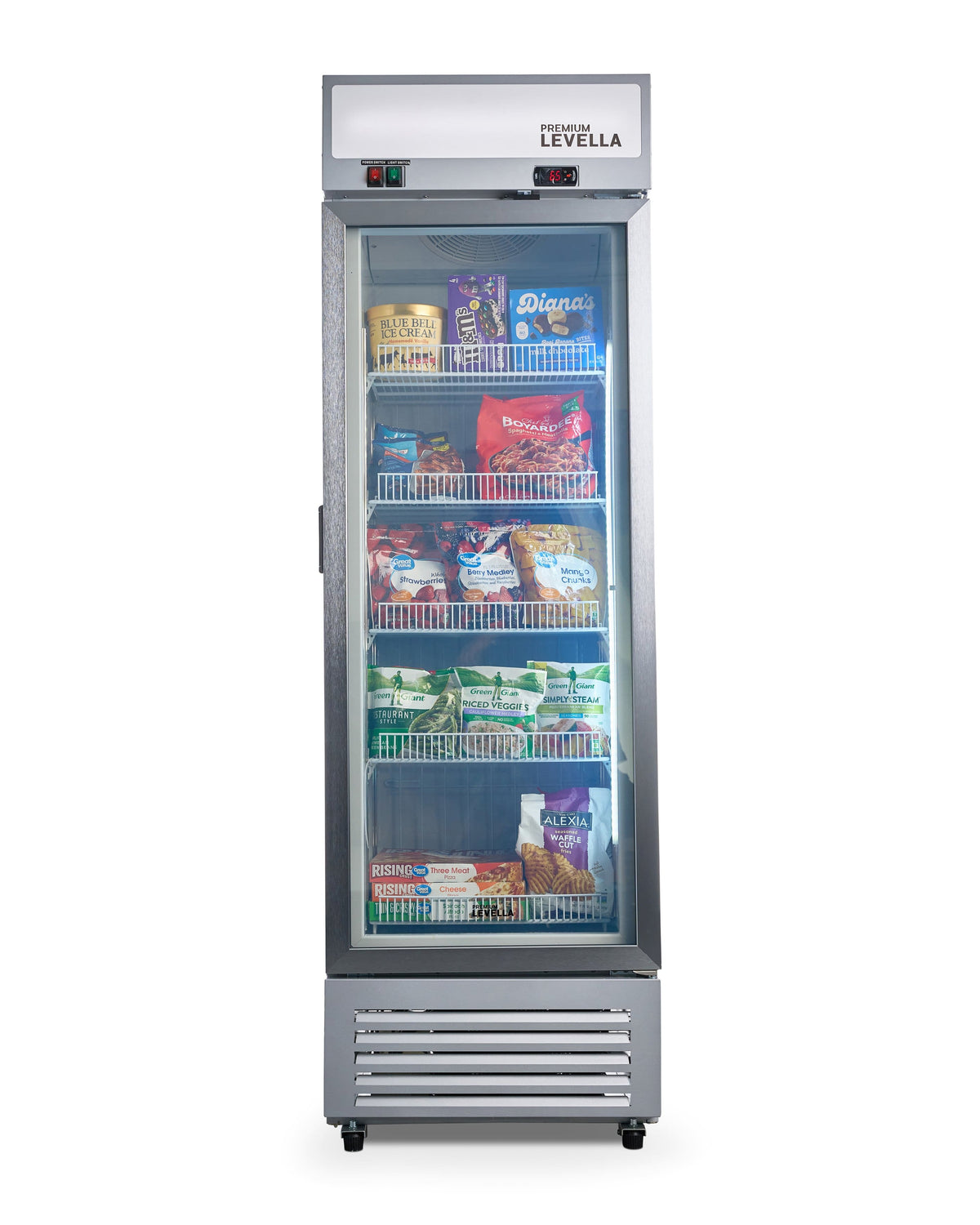 Premium Levella - 11.6 cu. ft. Single Door Display - Stainless Steel