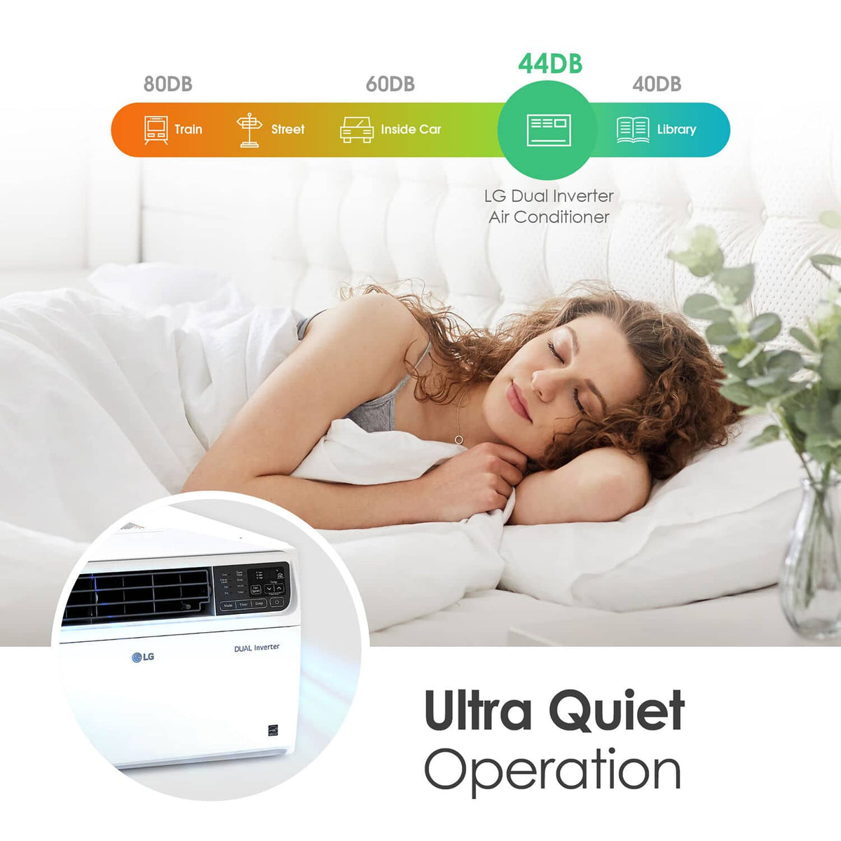 LG - 550 Sq. Ft. 12,000 BTU Smart Inverter Window Air Conditioner - White