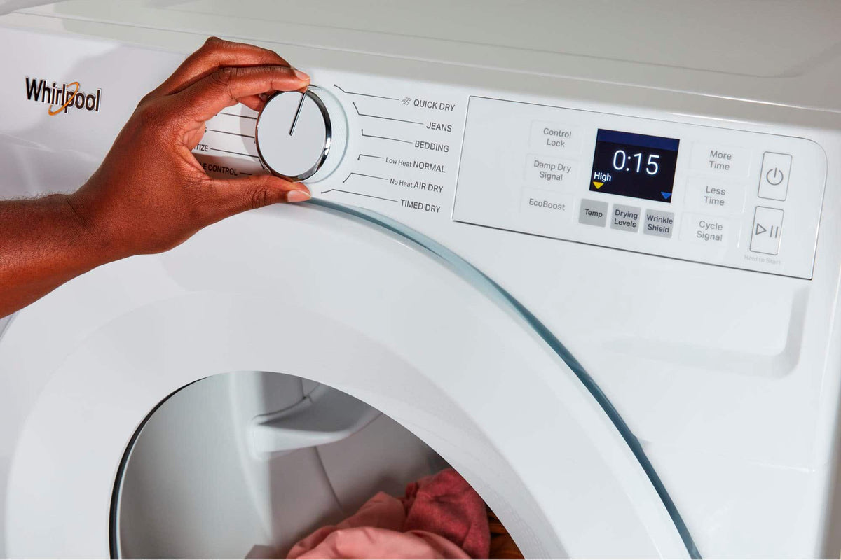 Whirlpool - 7.4 Cu. Ft. Stackable Electric Dryer with Quick Dry - White