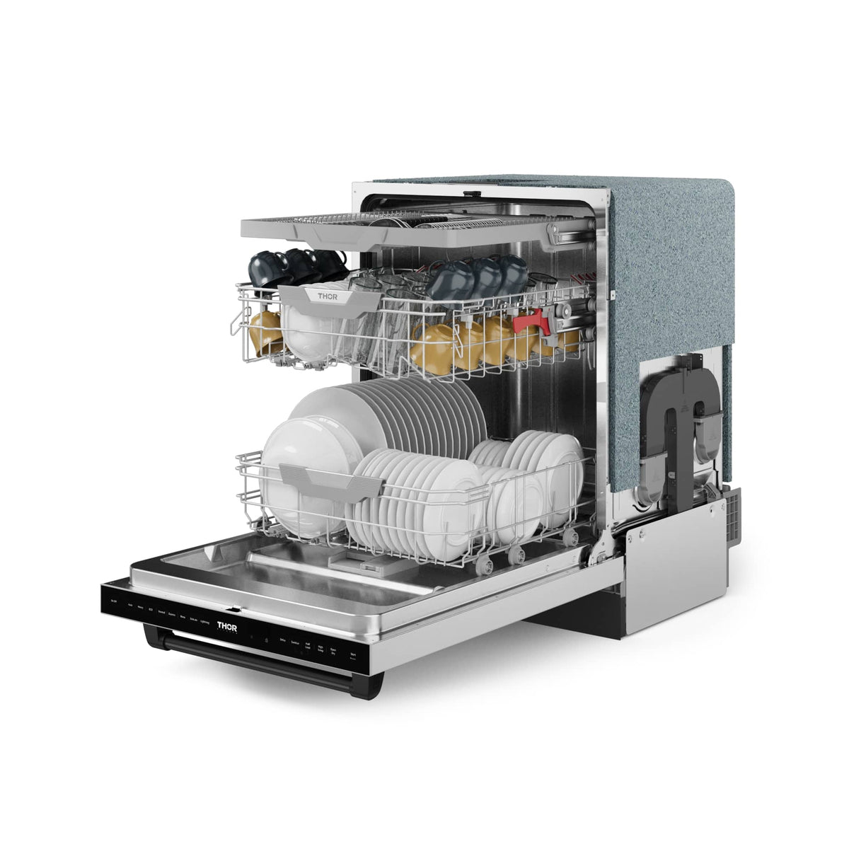 Gordon Ramsay Series by THOR Kitchen 24 Inch Dishwasher with Black Hardware - Stainless Steel