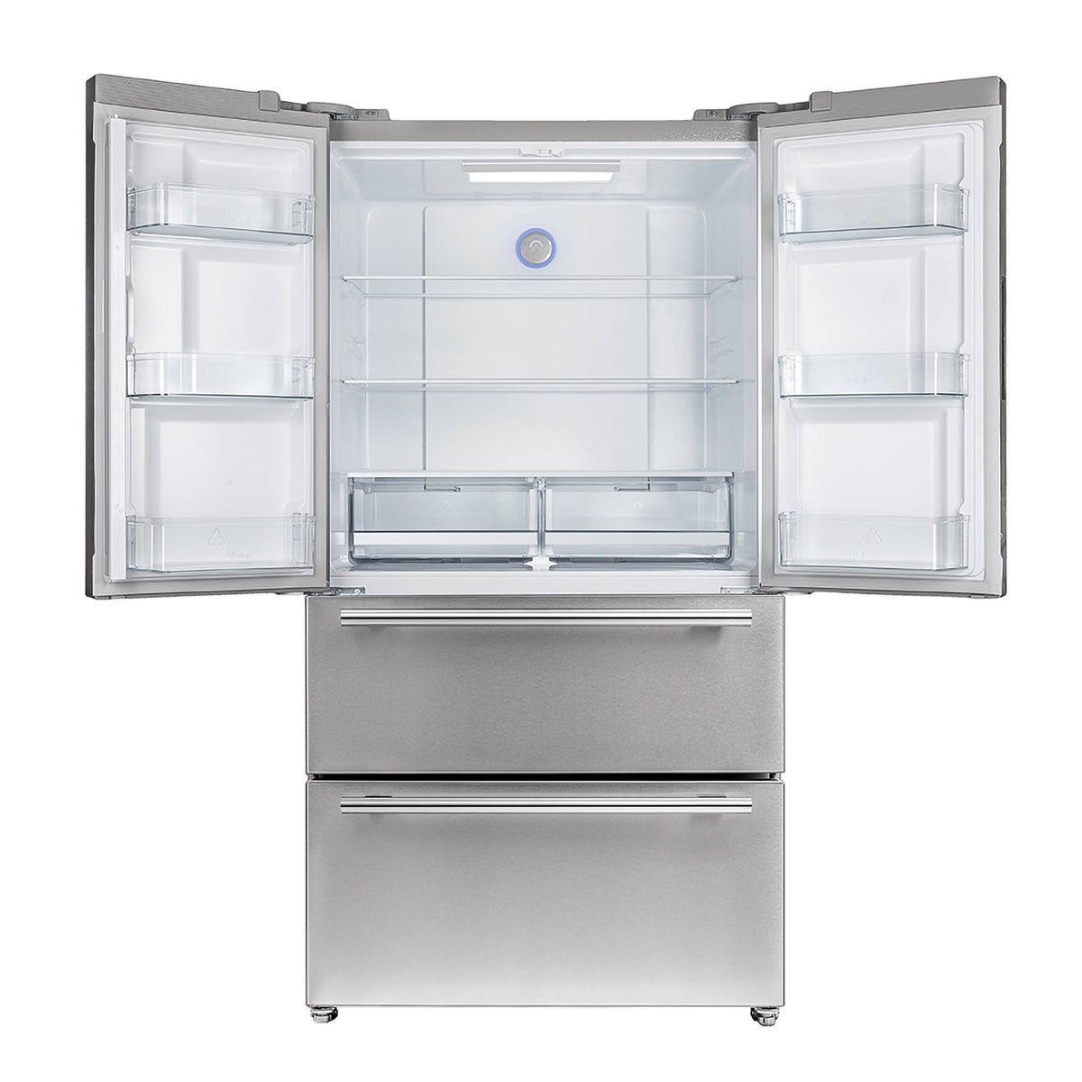 Forno Appliances - 36 in. Wide Moena 19.2 Cu. Ft. French Door Refrigerator - Stainless Steel