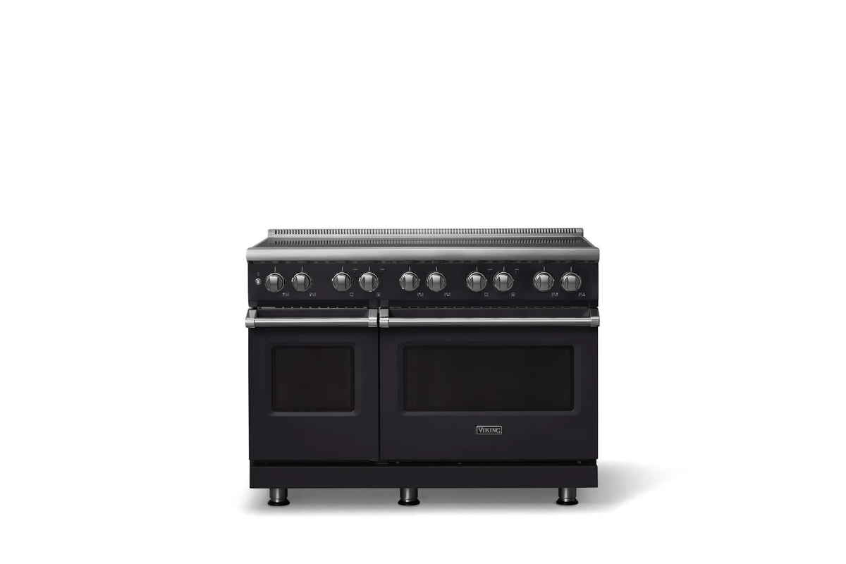 Viking - 48 in. Wide 6 Elements Pro 5 Series 7.3 Cu. Ft. Freestanding 6 Element Induction Convection Range - Onyx