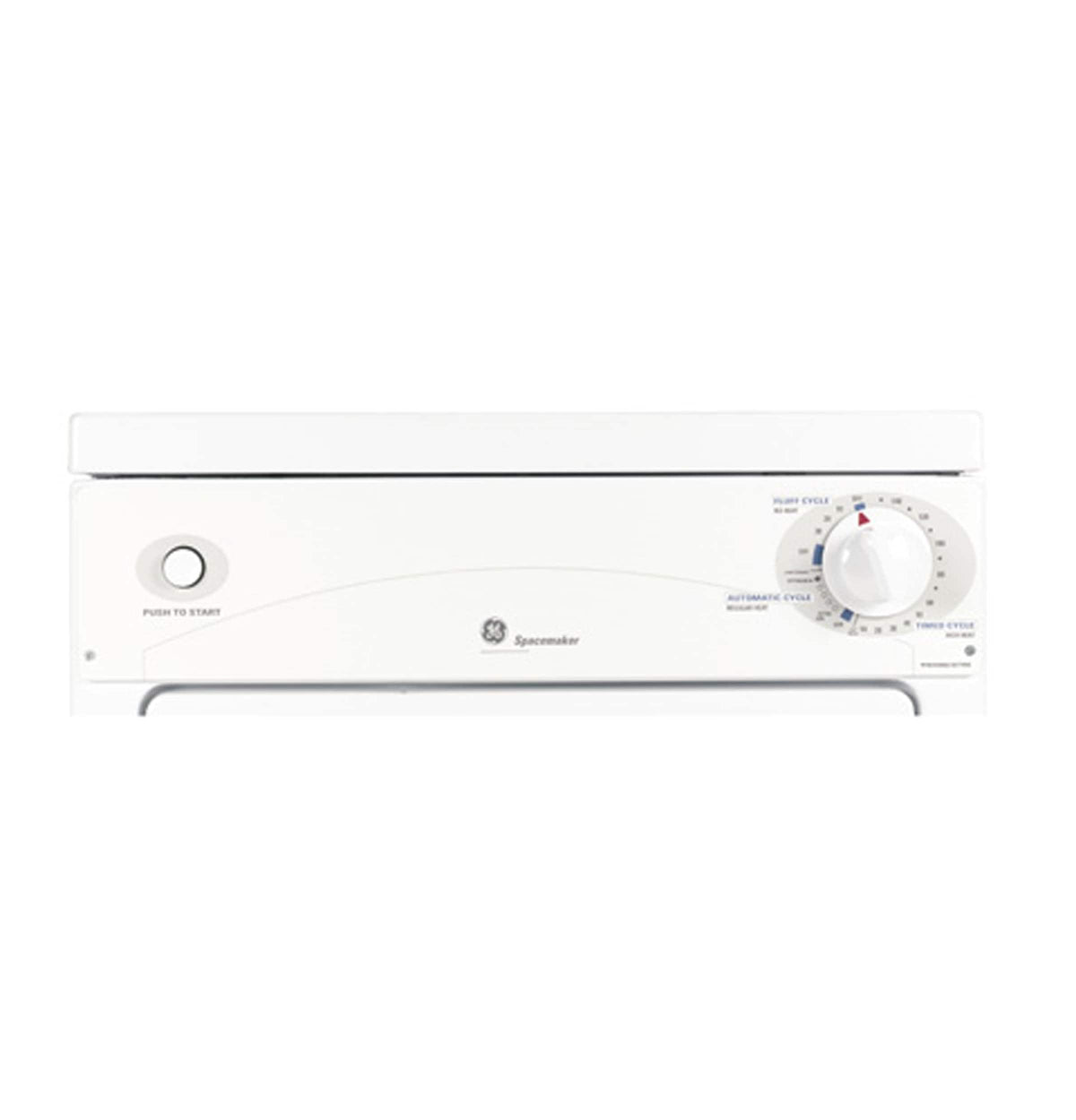 GE - 3.6 Cu. Ft. Stackable Electric Dryer with Portable - White