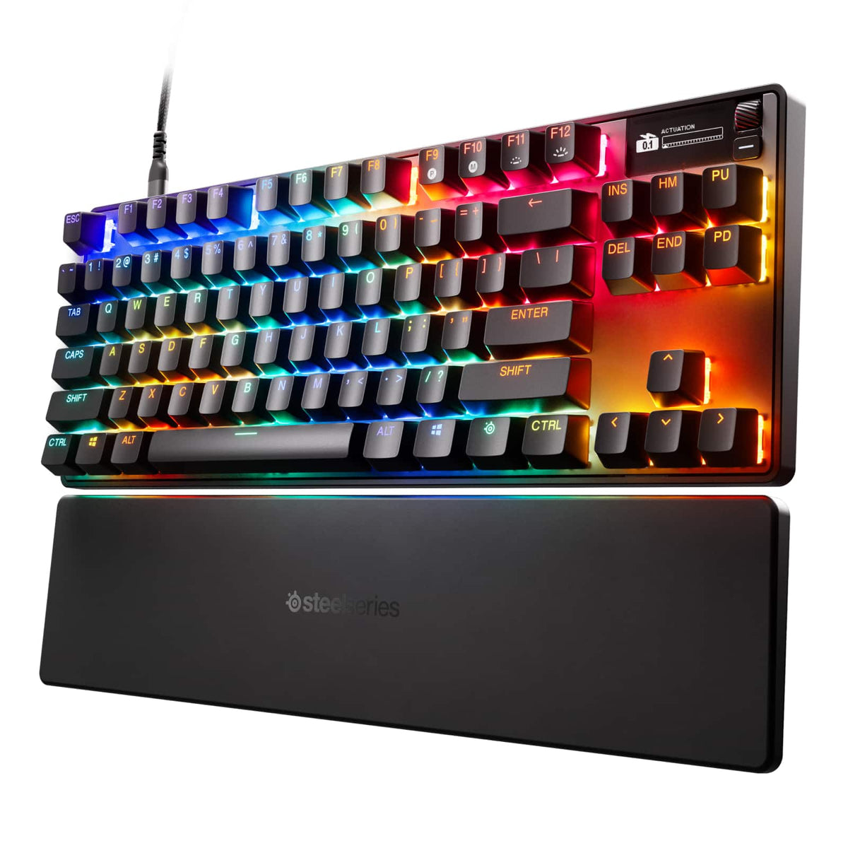 SteelSeries - Apex Pro TKL Gen 3 Wired Magnetic Hall-Effect OmniPoint Adjustable Gaming Keyboard with Rapid Tap - Black