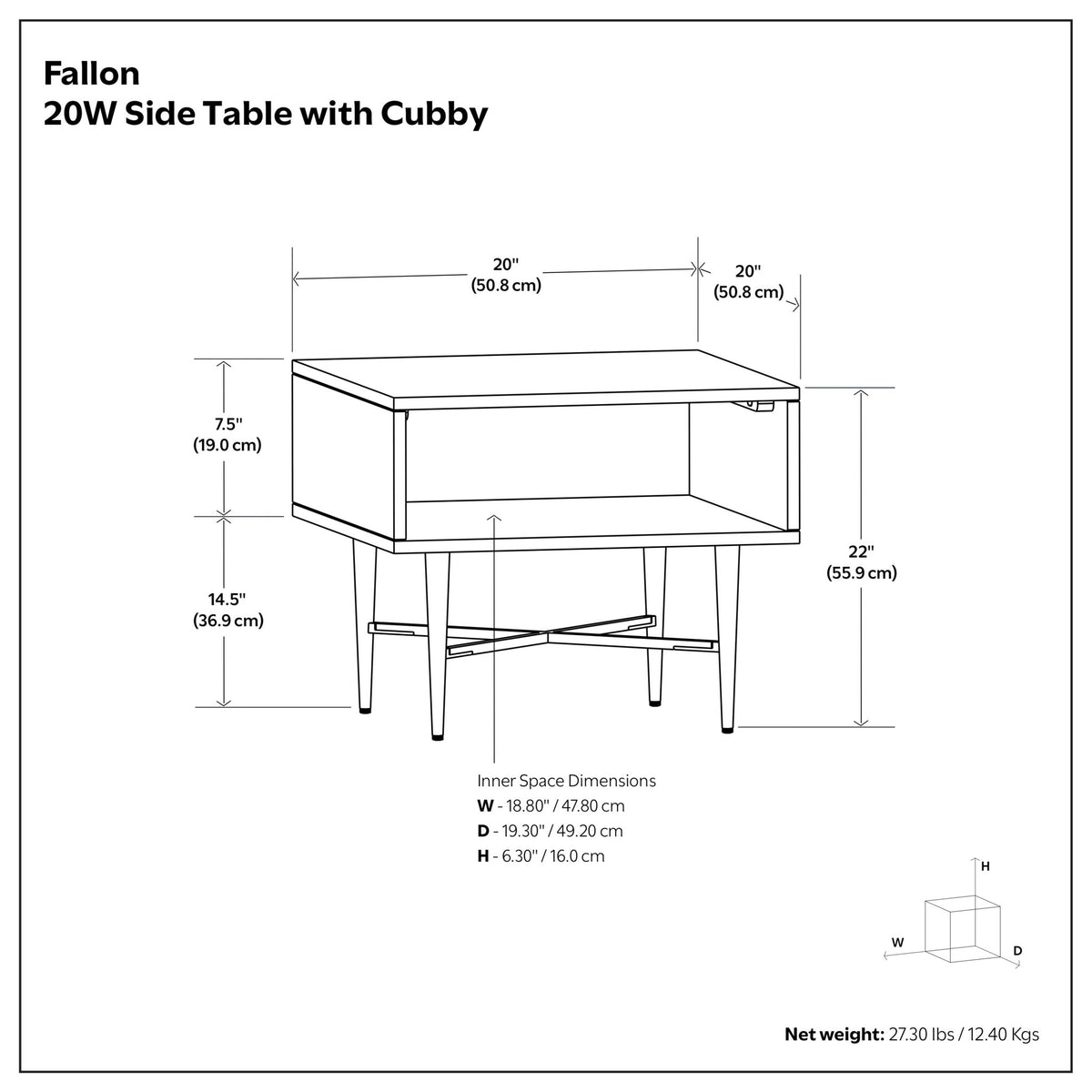 Fallon - End Table - Natural
