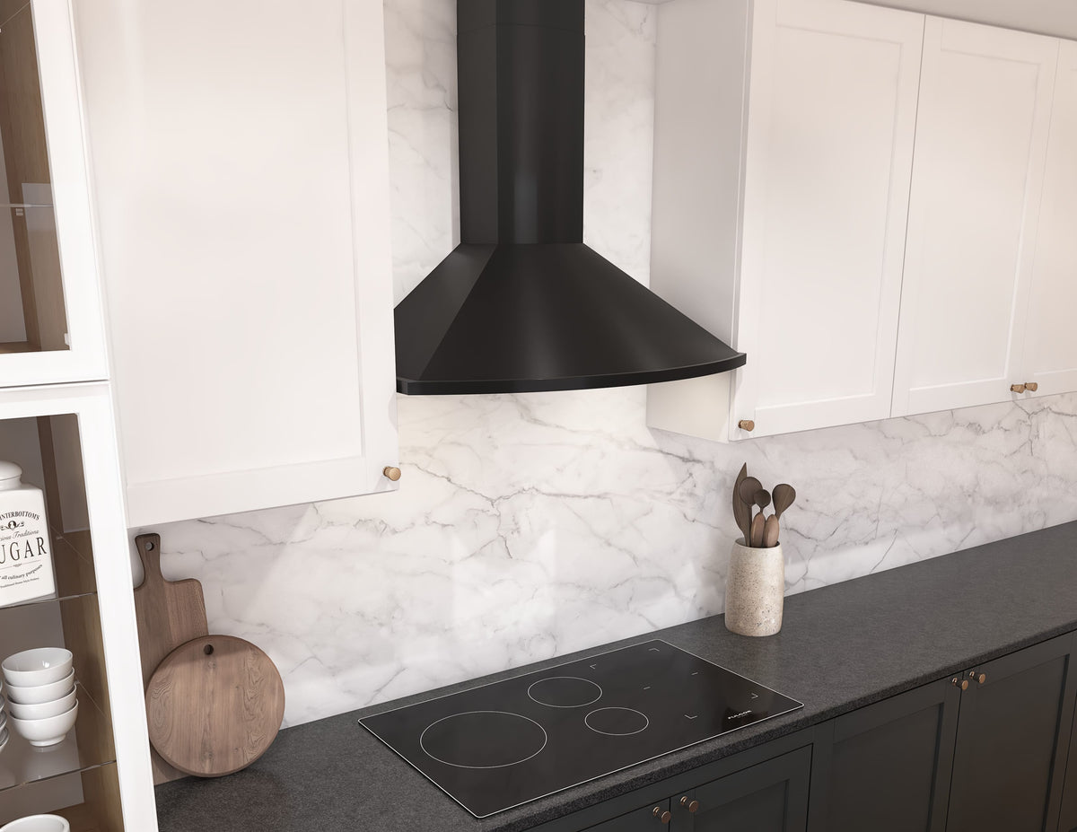 Zephyr - 36 inches - Convertible - Wall Range Hood - Black