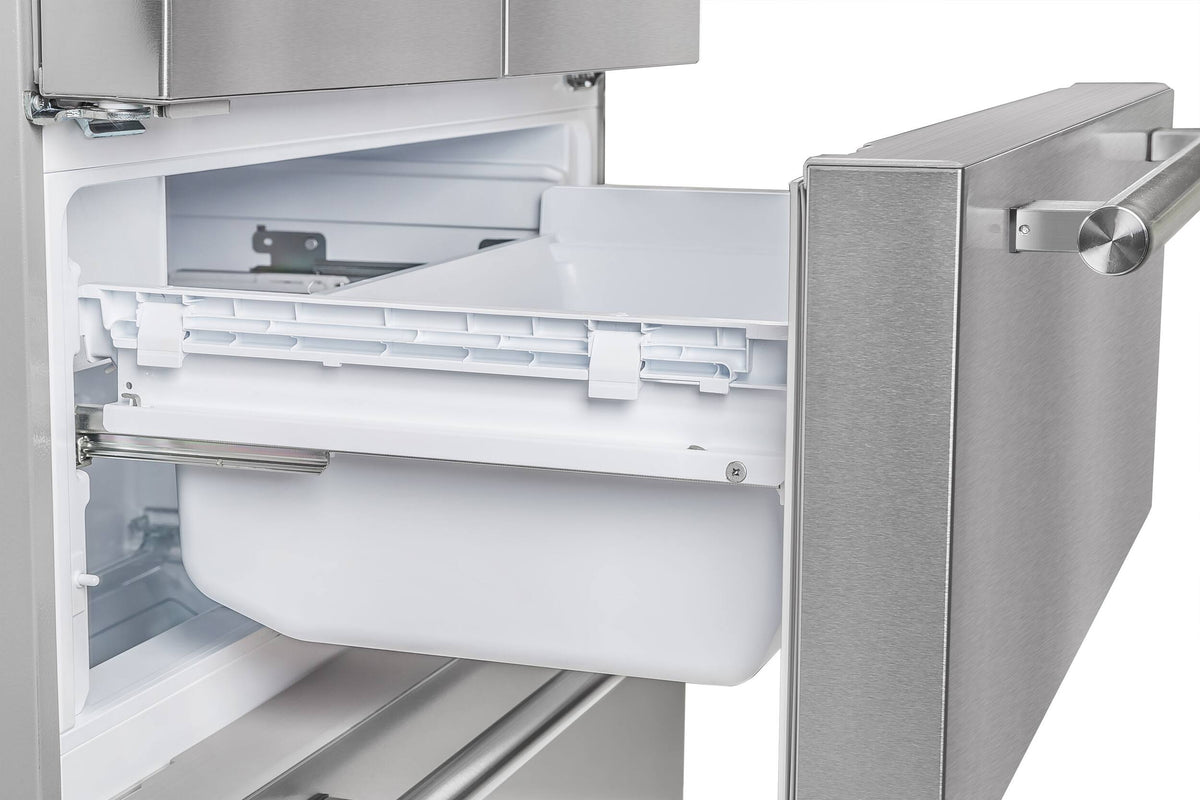 Forno Appliances - 36 in. Wide Moena 19.2 Cu. Ft. French Door Refrigerator - Stainless Steel