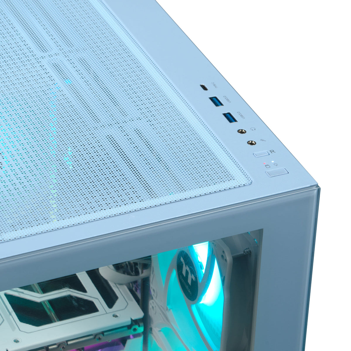 Thermaltake - LCGS View i1458H-270 Gaming Desktop Intel Core i5-14400F 2025 - 16GB DDR5 Intel Arc B580, 1TB NVMe M.2 - Light Blue