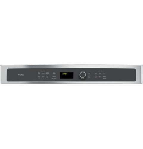 GE Profile - 30" Built-In Single Electric Convection Wall Oven with Built-In Microwave - Stainless Steel