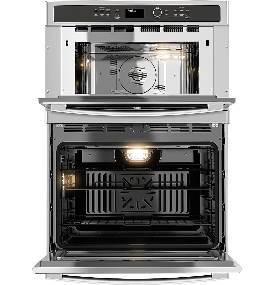 GE Profile - 30" Built-In Double Electric Convection Wall Oven - Stainless Steel