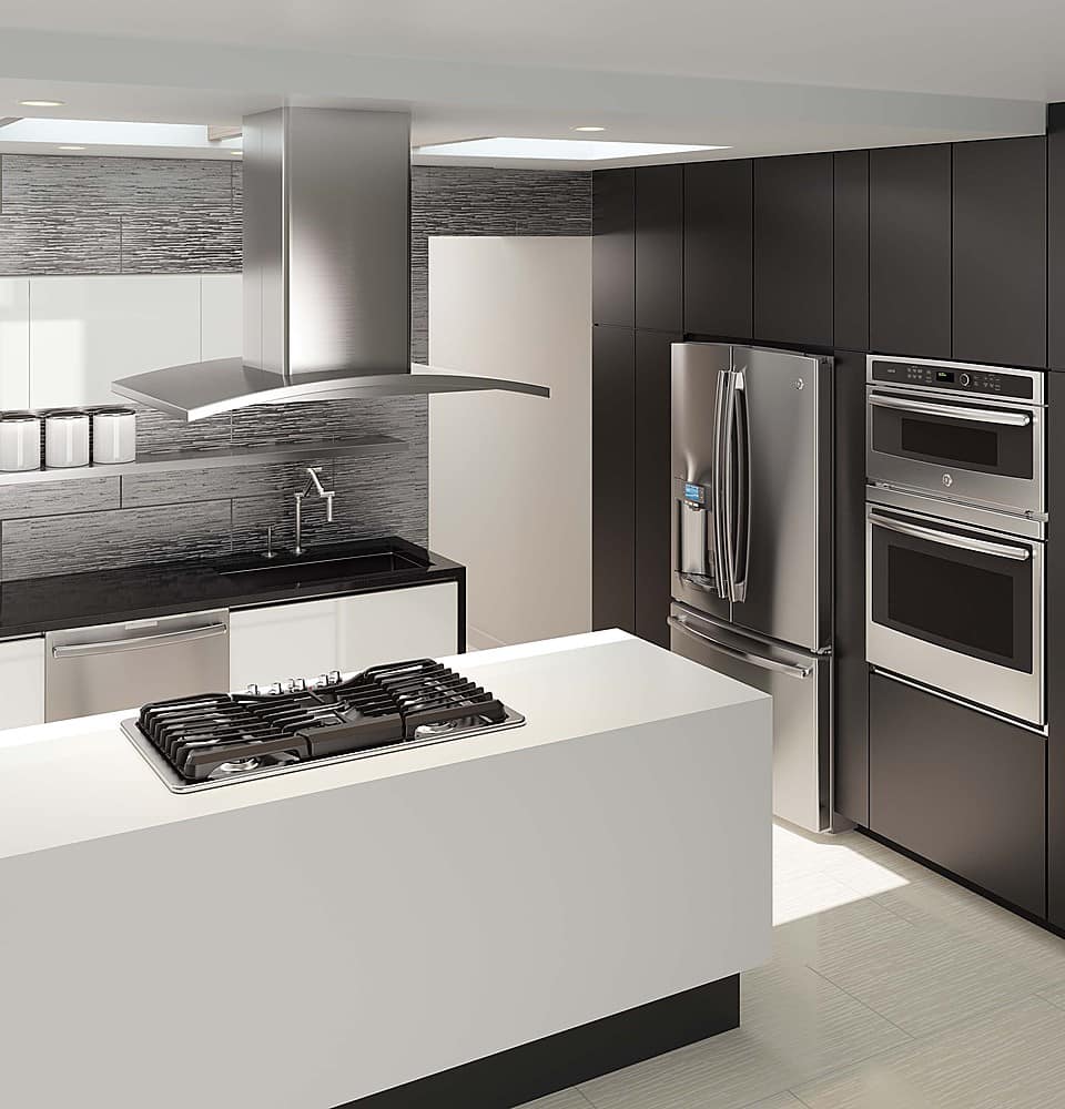 GE Profile - 30" Built-In Double Electric Convection Wall Oven - Stainless Steel