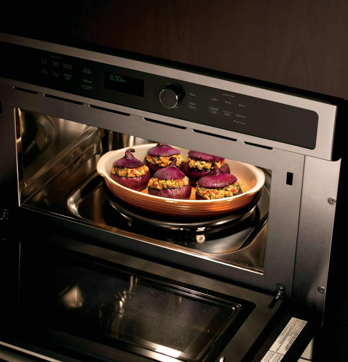 GE Profile - 30" Built-In Double Electric Convection Wall Oven - Stainless Steel