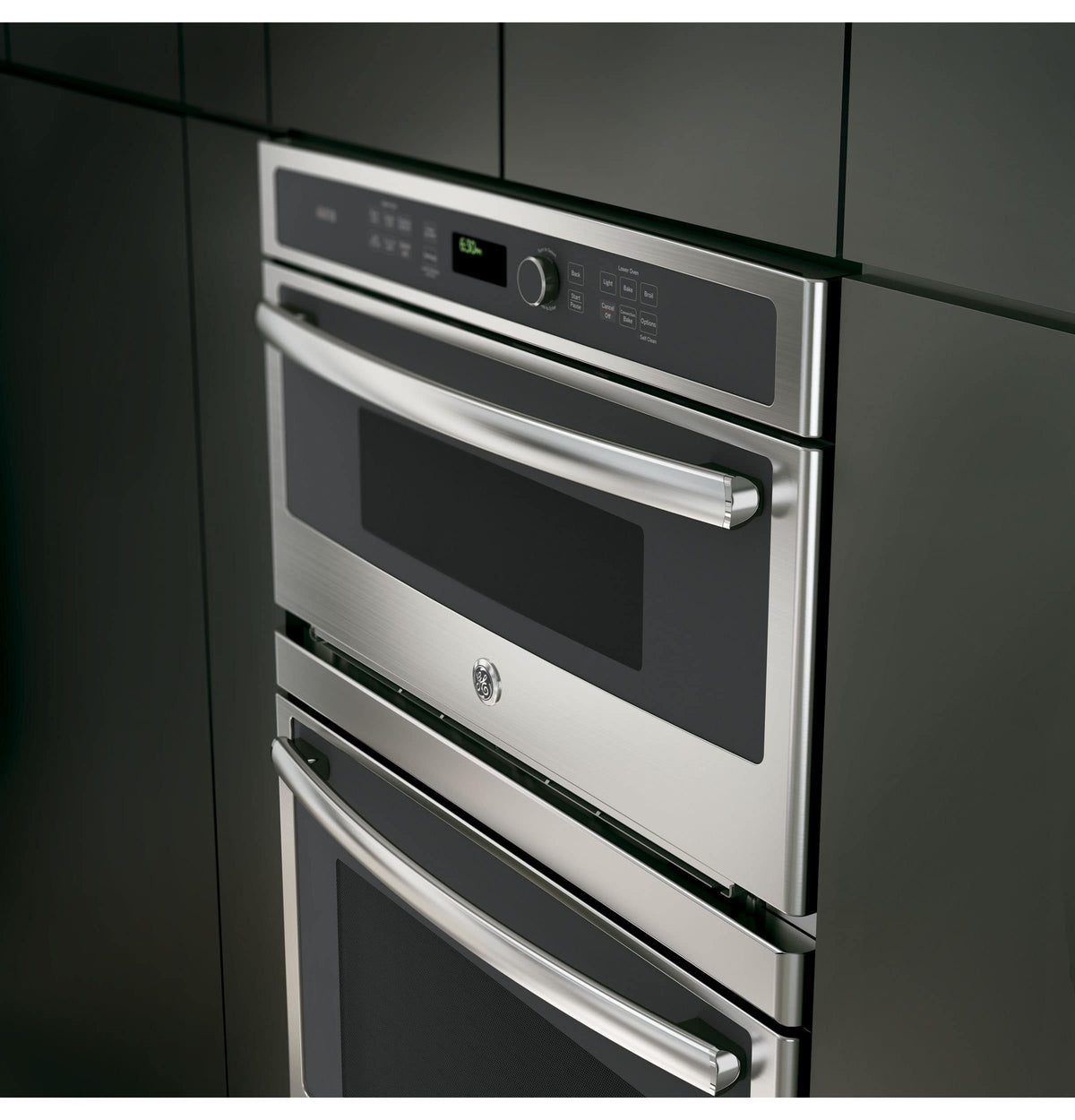 GE Profile - 30" Built-In Double Electric Convection Wall Oven - Stainless Steel