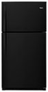 Whirlpool - 33 in. Wide 21.3 cu. ft. Top-Freezer Refrigerator - Black