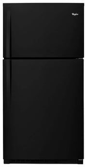 Whirlpool - 33 in. Wide 21.3 cu. ft. Top-Freezer Refrigerator - Black